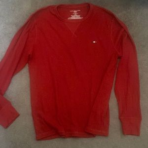 Tommy Hilfiger large red long sleeve shirt